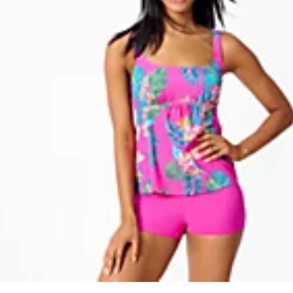 KIM Gravel scoop, neck TANKINI  size 10 NWOT. matching cover-up is in my closet.